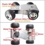 SmaringWing 4WD Steering Robot Car Chassis Kit with Encoder DC Motor & MG996R Servo - Image 3