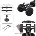 SCX10 II RC Car 313mm Wheelbase Chassis Frame w/Tries for 1/10 AXIAL - Image 3